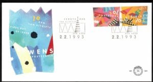 Luxe fdc Nederland NVPH nr. E304 blanco en met open klep