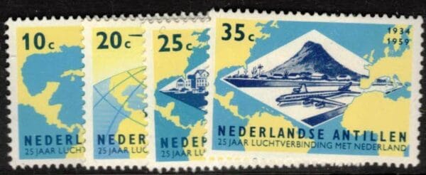 Frankeerzegels Ned.Antillen NVPH nrs. 307-310 postfris
