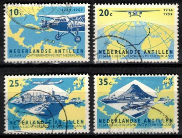 Frankeerzegels Ned.Antillen NVPH nrs. 307-310 gestempeld