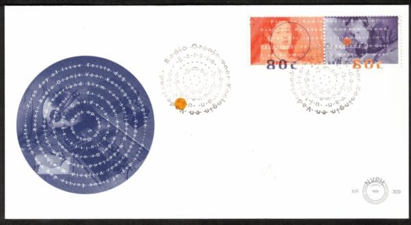 Luxe fdc Nederland Nvph nr.309.Blanco en met open klep
