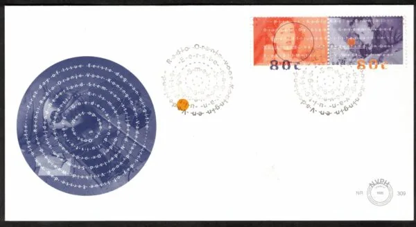 Luxe fdc Nederland NVPH nr. E309 blanco en met open klep