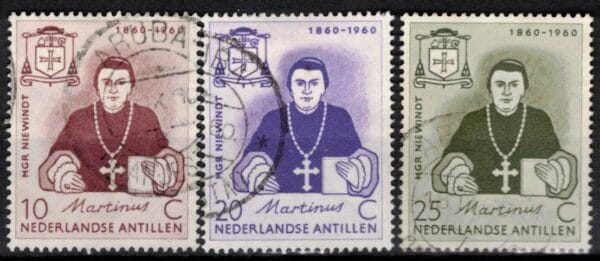 Frankeerzegels Ned.Antillen NVPH nrs. 311-313 gestempeld