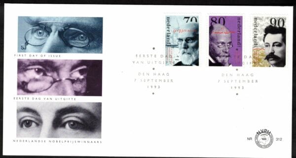 Luxe fdc Nederland NVPH nr. E312 blanco en met open klep
