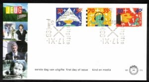 Luxe fdc Nederland NVPH nr. E315 blanco en met open klep