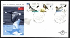 Luxe fdc Nederland NVPH nr. E318 blanco en met open klep
