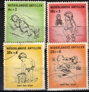 Frankeerzegels Ned.Antillen NVPH nrs. 318-321 gestempeld
