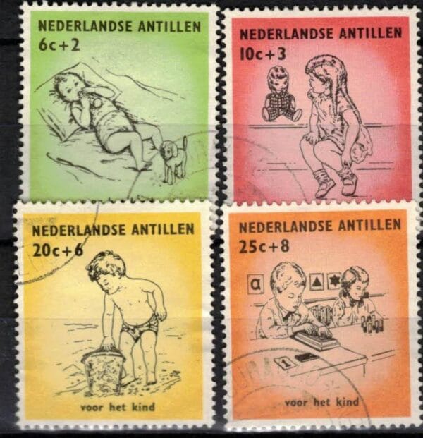 Frankeerzegels Ned.Antillen NVPH nrs. 318-321 gestempeld