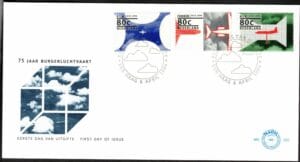 Luxe fdc Nederland NVPH nr. E320 blanco en met open klep