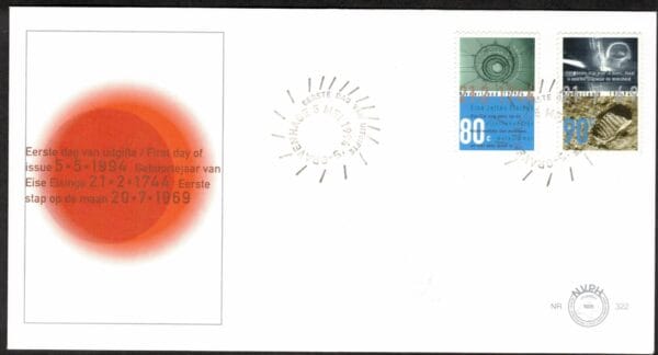 Luxe fdc Nederland NVPH nr. E322 blanco en met open klep