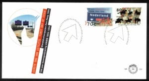 Luxe fdc Nederland NVPH nr. E324 blanco en met open klep