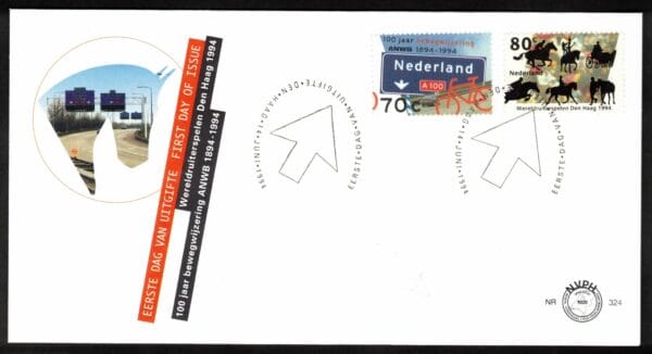 Luxe fdc Nederland NVPH nr. E324 blanco en met open klep