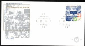 Luxe fdc Nederland NVPH nr. E325 blanco en met open klep