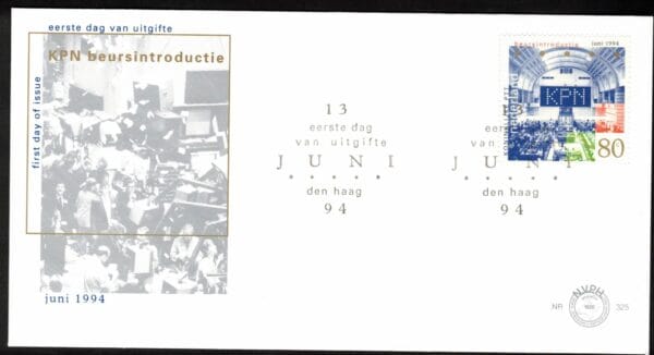 Luxe fdc Nederland NVPH nr. E325 blanco en met open klep