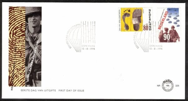 Luxe fdc Nederland NVPH nr. E326 blanco en met open klep