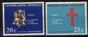 Frankeerzegels Ned.Antillen NVPH nrs. 334-335 postfris