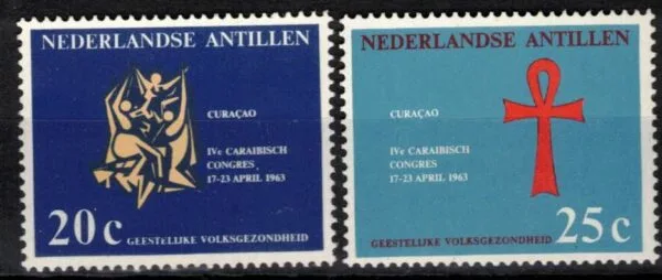 Frankeerzegels Ned.Antillen NVPH nrs. 334-335 postfris
