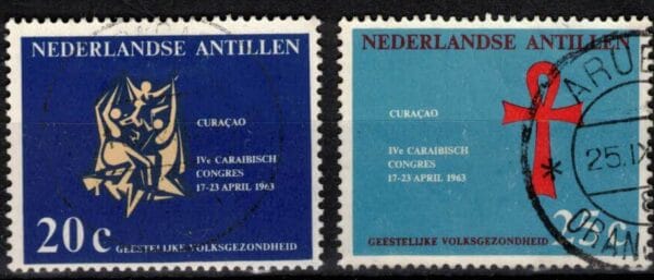 Frankeerzegels Ned.Antillen NVPH nrs. 334-335 gestempeld