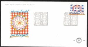 Luxe fdc Nederland NVPH nr. E338 blanco en met open klep