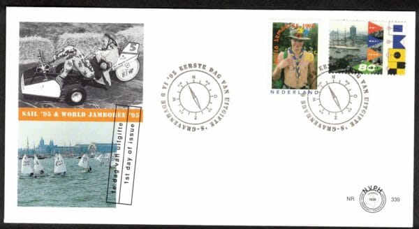 Luxe fdc Nederland NVPH nr. E339 blanco en met open klep