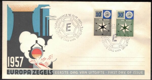 LUXE FDC Nederland Nvph nr.E32. Onbeschreven,open klep en met cert.H.Vleeming