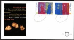 Luxe fdc Nederland NVPH nr. E342 blanco en met open klep