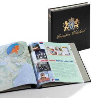Luxe band postzegelalbum Nederland Grenzeloos Nederland