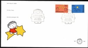 Luxe fdc Nederland NVPH nr. E344 blanco en met open klep