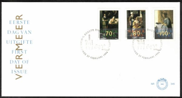 Luxe fdc Nederland NVPH nr. E345 blanco en met open klep