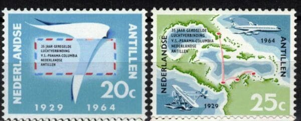 Frankeerzegels Ned.Antillen NVPH nrs. 345-346 postfris