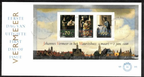 Luxe fdc Nederland NVPH nr. E345a blanco en met open klep