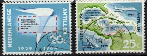 Frankeerzegels Ned.Antillen NVPH nrs. 345-346 gestempeld