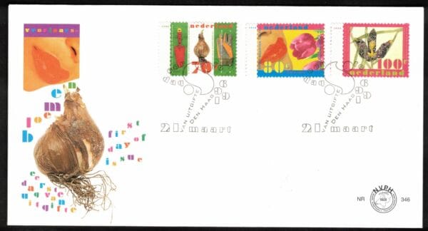 Luxe fdc Nederland NVPH nr. E346 blanco en met open klep