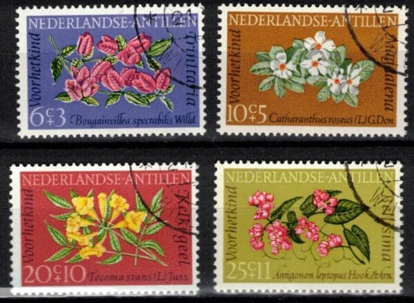 Frankeerzegels Ned.Antillen NVPH nrs. 347-350 gestempeld
