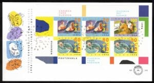 Luxe fdc Nederland NVPH nr. E348a blanco en met open klep