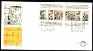 Luxe fdc Nederland NVPH nr. E349 blanco en met open klep