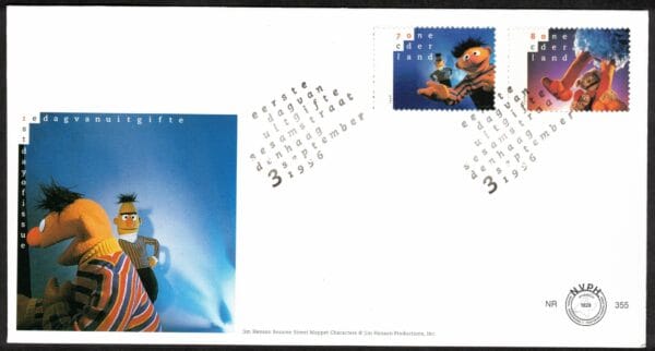 Luxe fdc Nederland NVPH nr. E355 blanco en met open klep