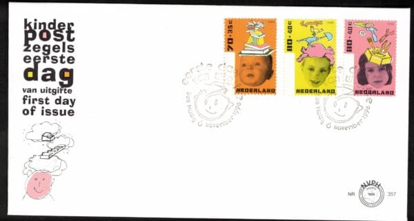 Luxe fdc Nederland Nvph nr.357.Blanco en met open klep