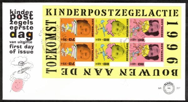 Luxe fdc Nederland Nvph nr.357a.Blanco en met open klep