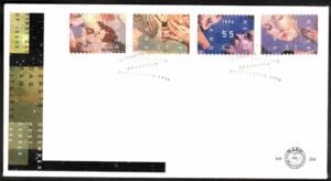 Luxe fdc Nederland NVPH nr. E358 blanco en met open klep