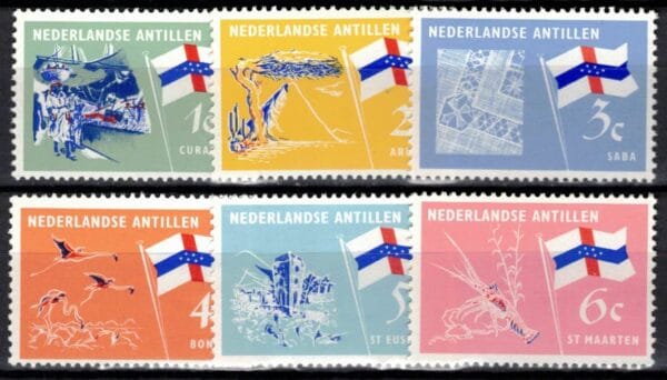Frankeerzegels Ned.Antillen NVPH nrs. 358-363 postfris