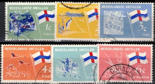 Frankeerzegels Ned.Antillen NVPH nrs. 358-363 gestempeld