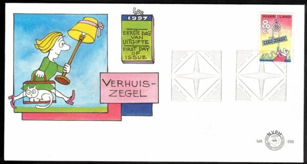 Luxe fdc Nederland NVPH nr. E359 blanco en met open klep