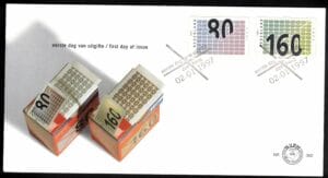 Luxe fdc Nederland NVPH nr. E360 blanco en met open klep