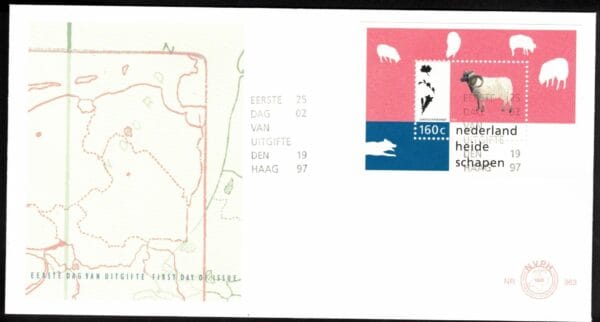 Luxe fdc Nederland Nvph nr.363a.Blanco en met open klep