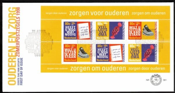 Luxe fdc Nederland Nvph nr.381a.Blanco en met open klep