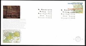Luxe fdc Nederland NVPH nr. E387 blanco en met open klep