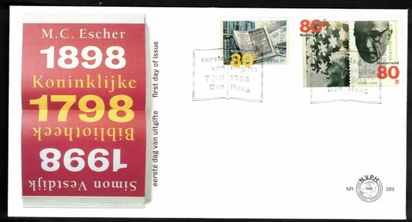 Luxe fdc Nederland NVPH nr. E389 blanco en met open klep