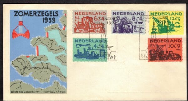 LUXE FDC Nederland Nvph nr.E38. Onbeschreven,open klep en met cert.H.Vleeming