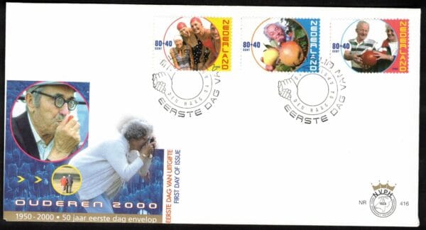 Luxe fdc Nederland NVPH nr. E416 blanco en met open klep