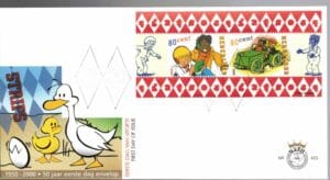 Luxe fdc Nederland NVPH nr. E423 blanco en met open klep
